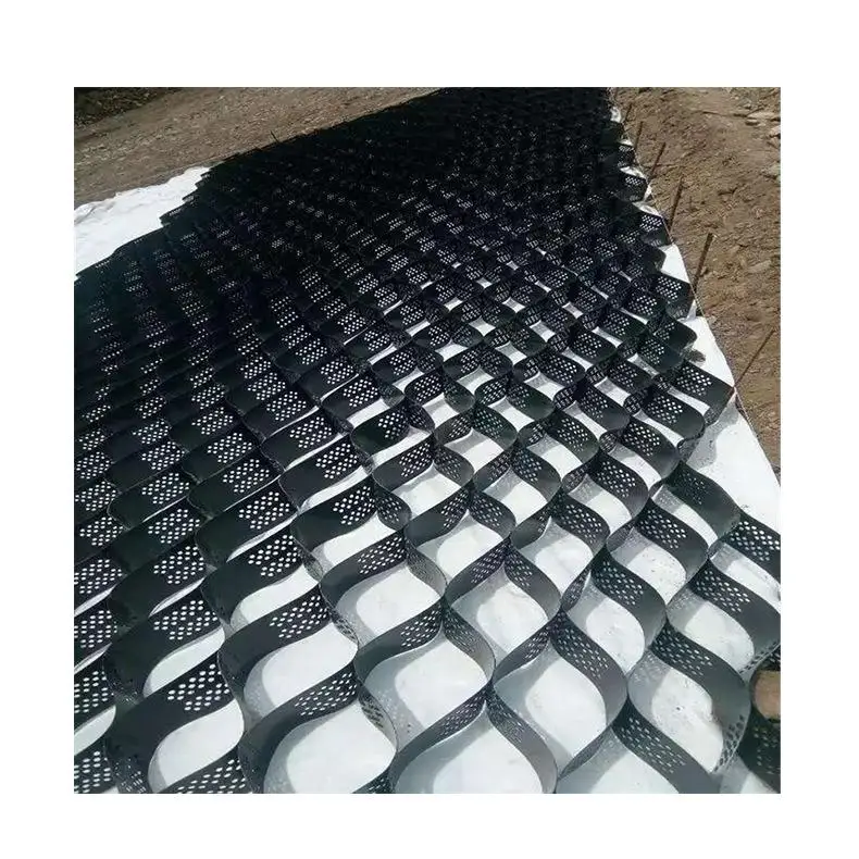  HDPE geocell цена Черный дорожный гравий сетка hdpe сотовый