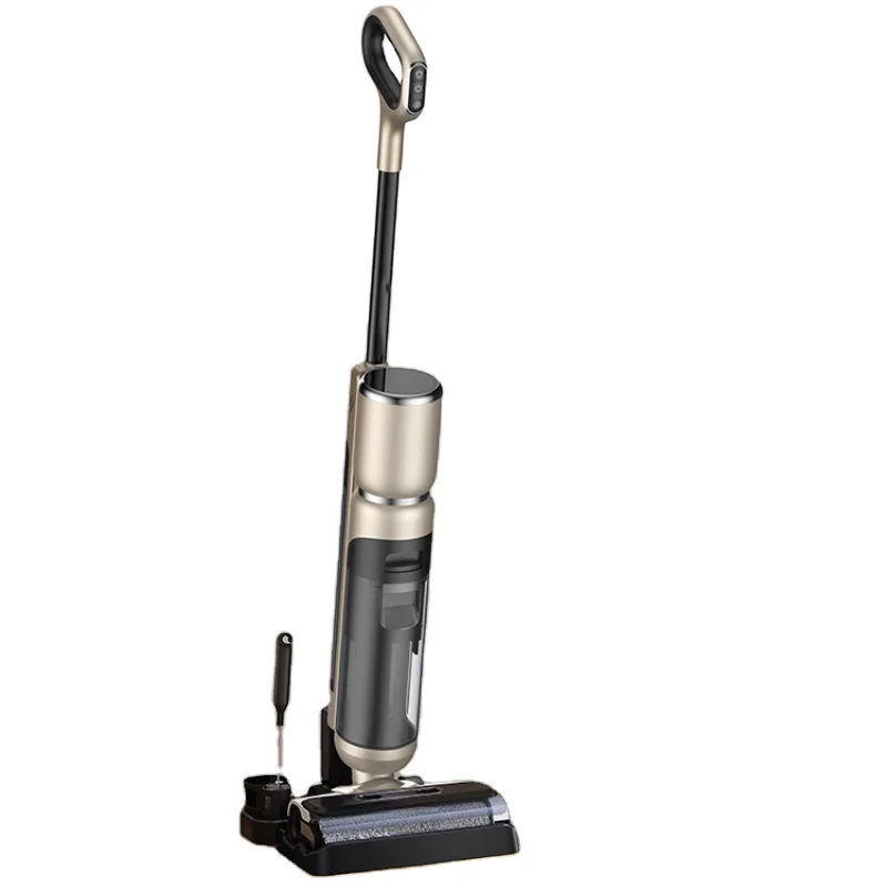 Voice broadcasting Wet and Dry Vacuum Floor Washer Cleaner with Nidec BLDC motor water proof body and bottom