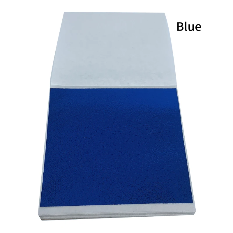 China High Quality Factory Direct Price 500 Sheets 8x8.5cm Taiwan Blue Gold Leaf PE Foil