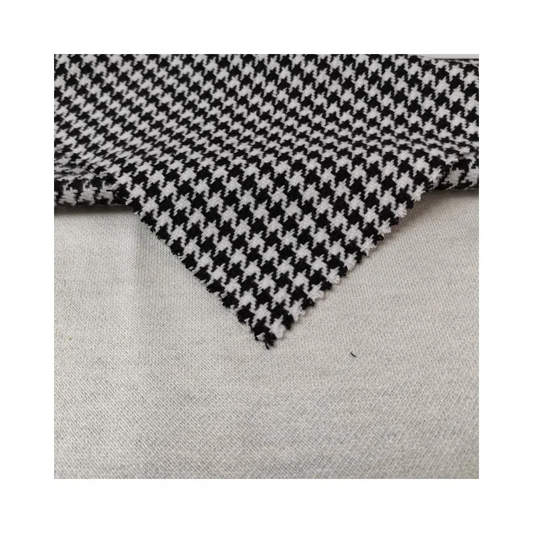 
wholesale houndstooth 100%polyester fabric for dress and suits 