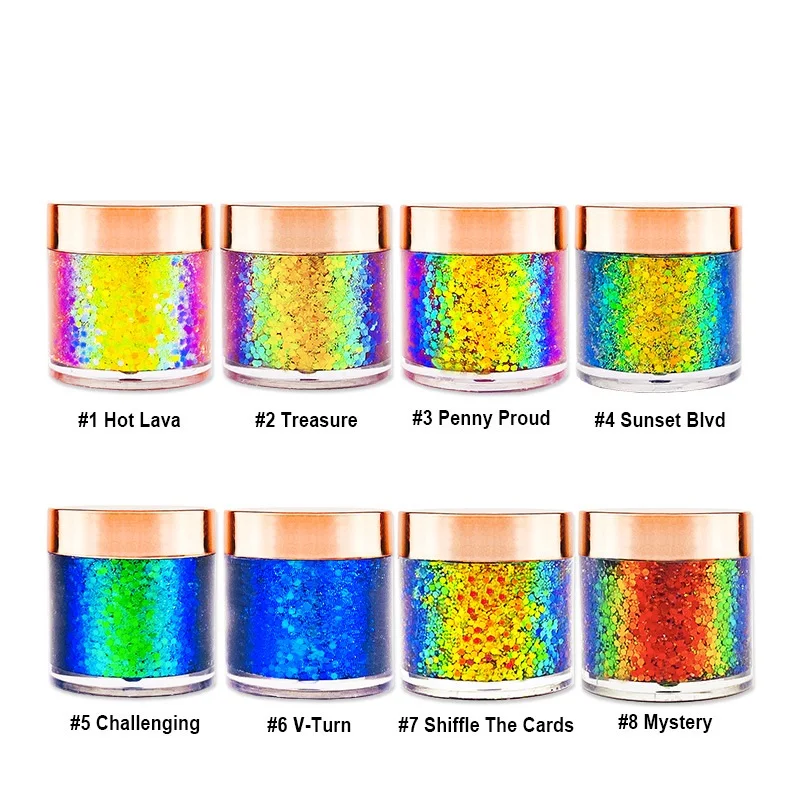 8 color  Logo-free eyeshadow Chameleon shimmering powder Glitter International Cosmetics