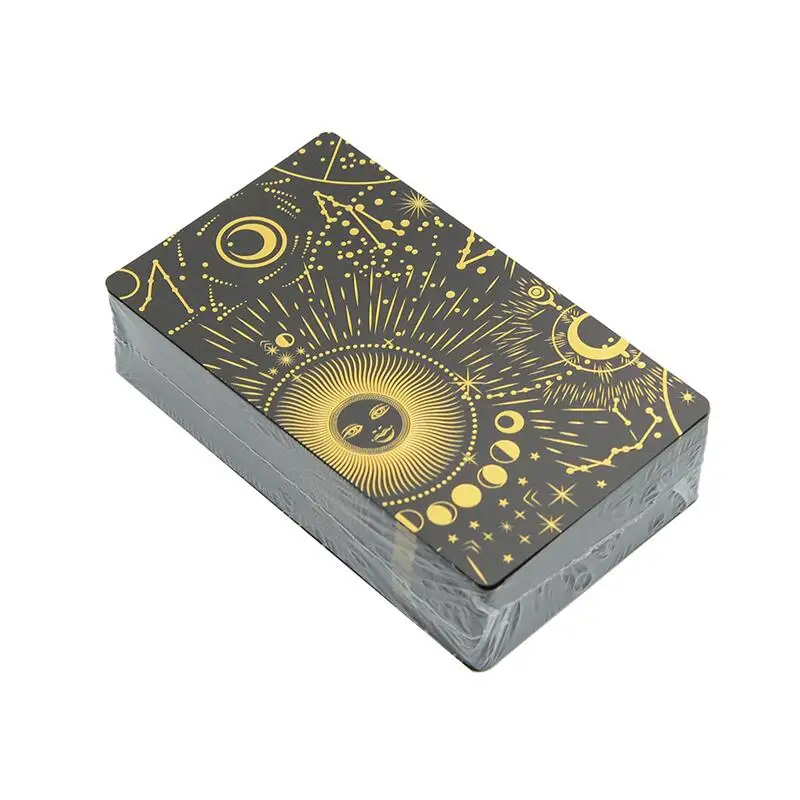 Super High Quality Luxury Gold Foil Russian Tarot Cards With Guide Book Russian Language Tarot Cards in  Classic Oracle Card