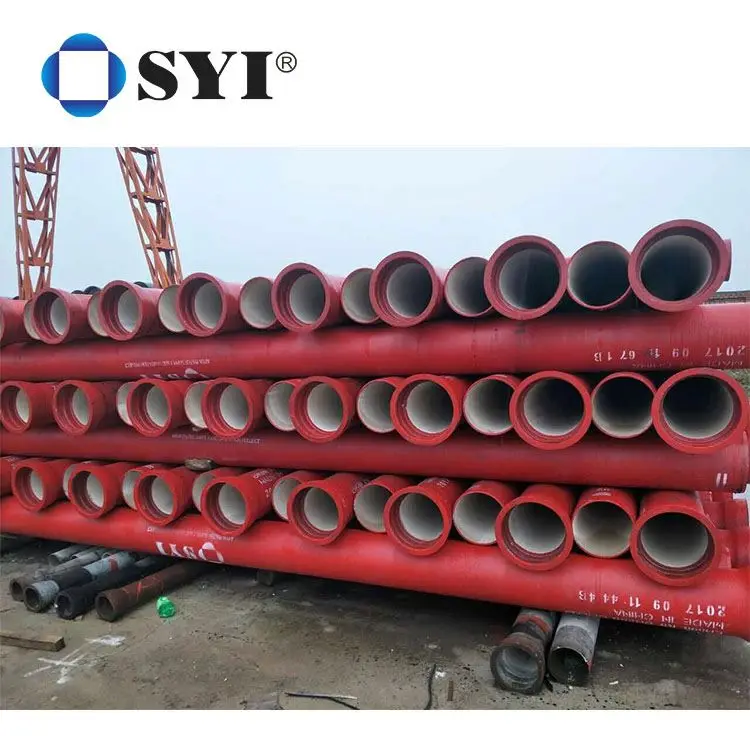 China Custom Sizes Water Pressure Test Bitumen Coating ISO2531 En545 En598 Class k7 k9 Ductile Iron Pipe Weight