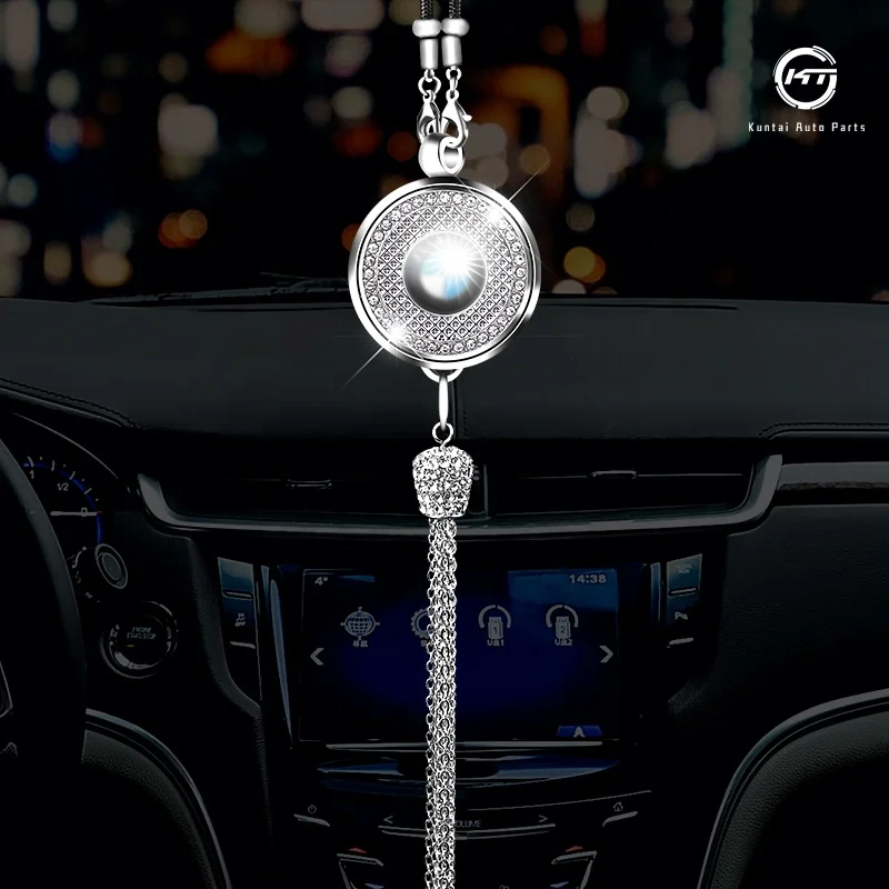 Luxury diamond OEM Logo Hanging style Car Air Freshener Car perfume