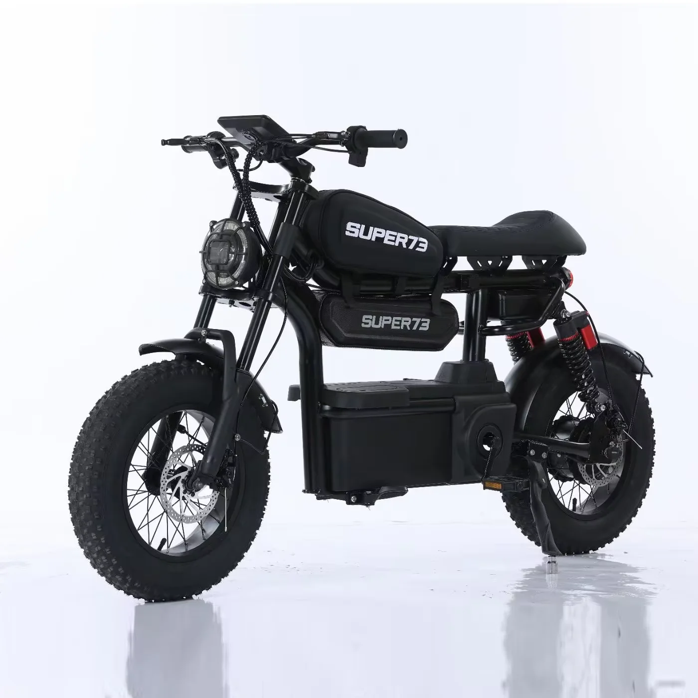 Super Comfortable Long Seat Black Electric Bicycle 73 S2 Ebike Dual Drive 3000W48V30/50/60Ah Mountain City Electric Bike