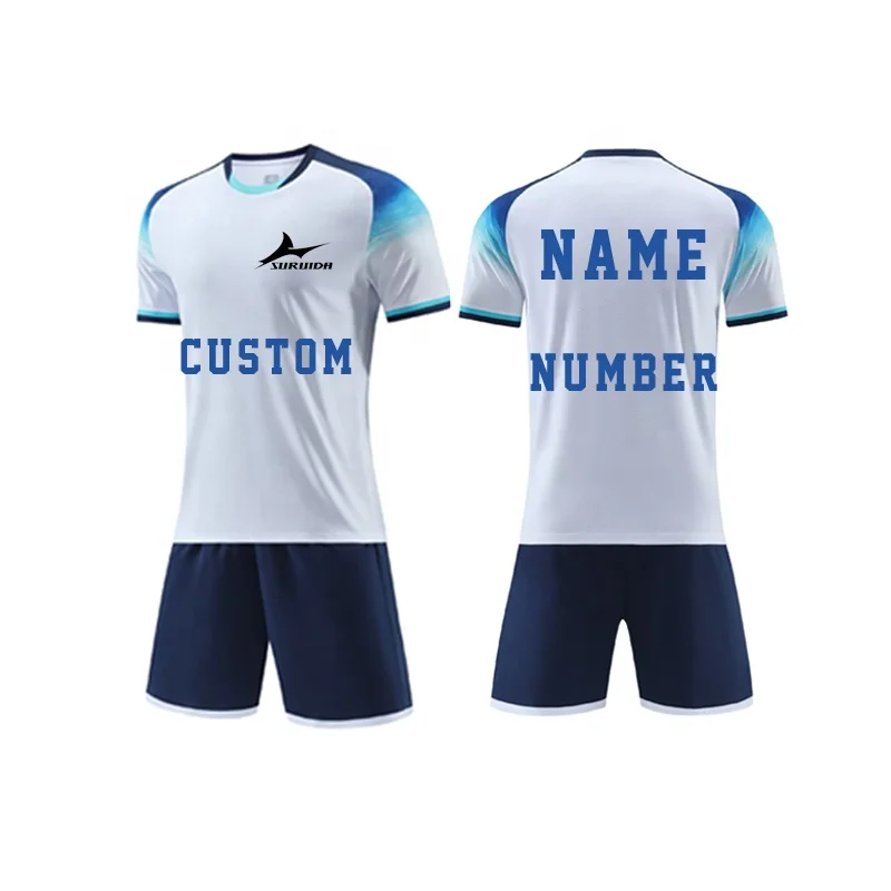 Wholesale Custom logo football Jerseys Plain Soccer Uniform High Quality 100% polyester Comfortable Football uniform set