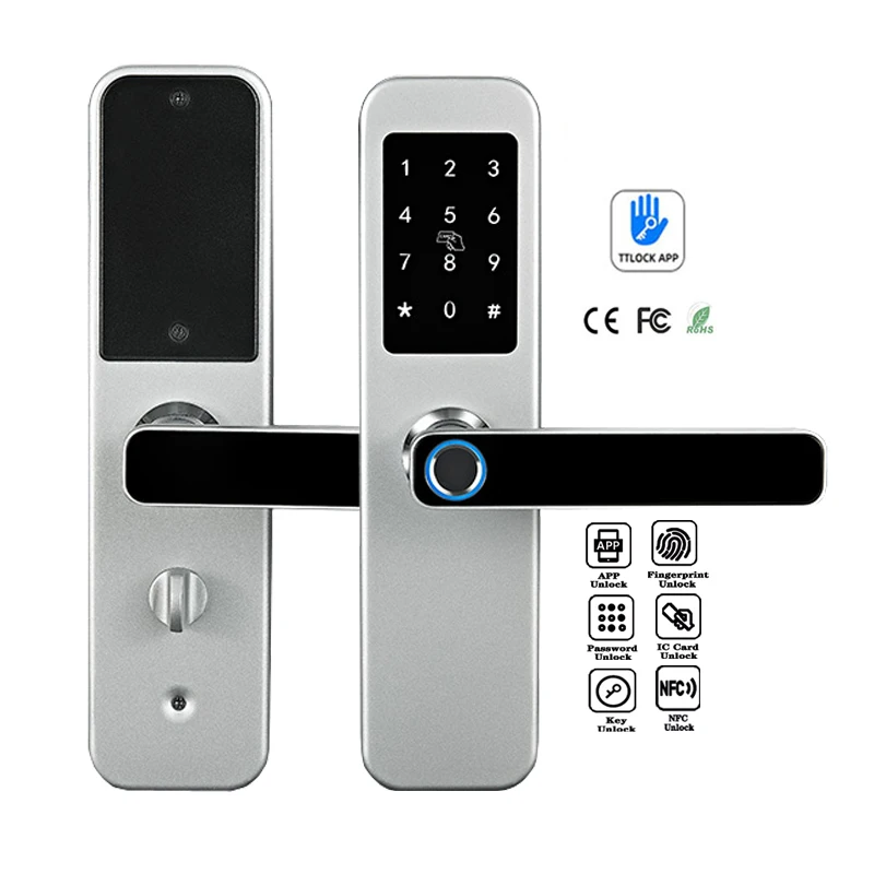 Wholesale Best Price  ttlock APP Numeric Keypad Password Security Smart Wireless System Home Fingerprint Smart Door Lock