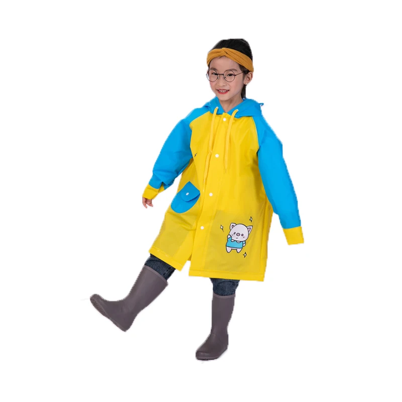 Eva Custom Cute Teenage Shop Waterproof Children Child Girls Rain Coat Raincoat For Kids