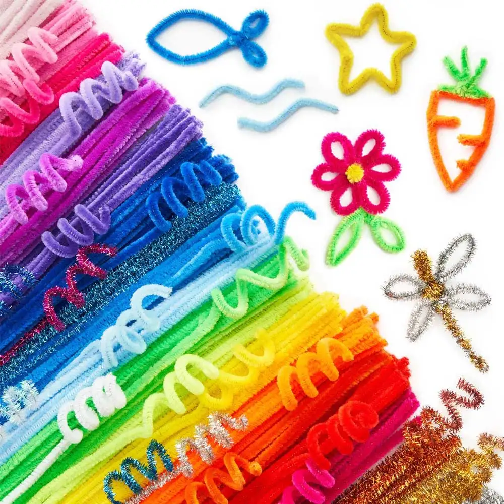 Wholesale valentines day gift 2023 chenille stems pipe cleaners Craft Supplies for kid DIY pipe cleaners