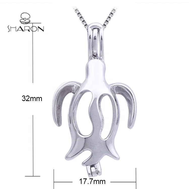 
CS0103 Cute Penguin Sterling Silver Pearl Cage Pendant Animal Design Cage Pendant For DIY Necklace 