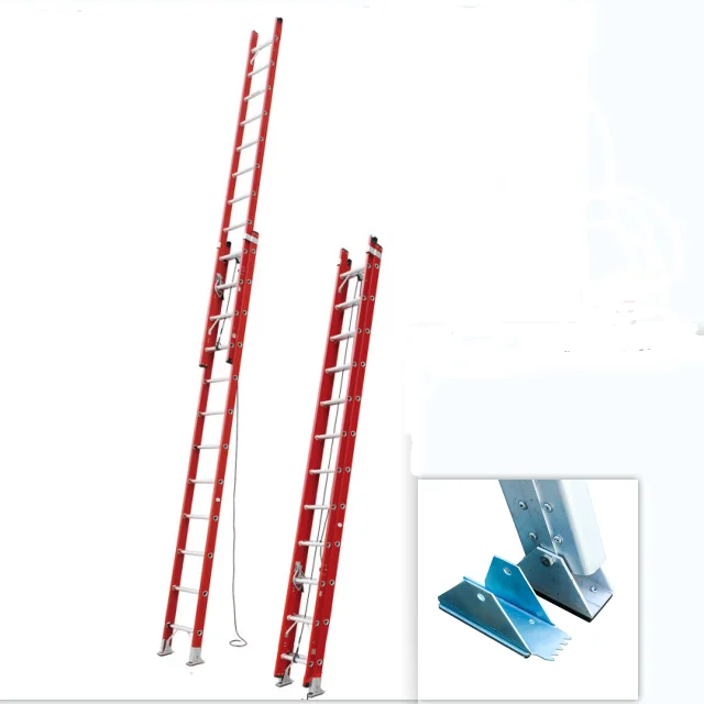 Multipurpose electricians foldable fiberglass ladder D-rung insulating fiberglass ladder