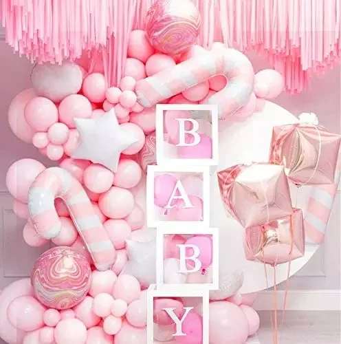Balloon Box Baby Shower Party Set Gender Reveal Boys Girls Love Baby Shower Boxes Paper Letter Box Custom Letter