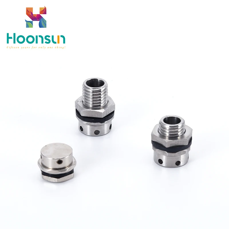 Hoonsun M20*1.5 Waterproof Brass Breather Vent with Pressure Relief, Customizable in Stainless Steel or Aluminum