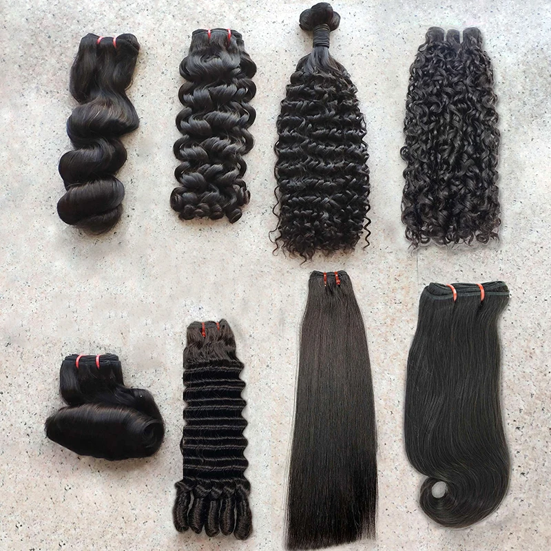Angelbella New Design Hair Bundles Loose Wave Funmi Super Double Drawn Human Hair wholesale virgin brazilian hair bundles