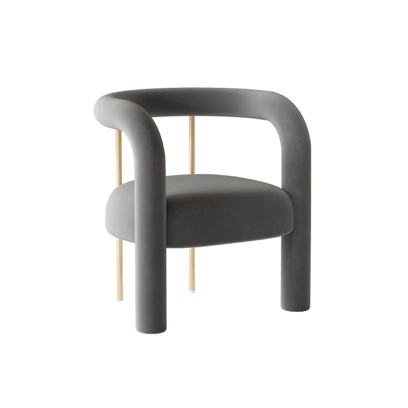Modern Wooden Fabric Restaurant Upholstered Dining Chair
