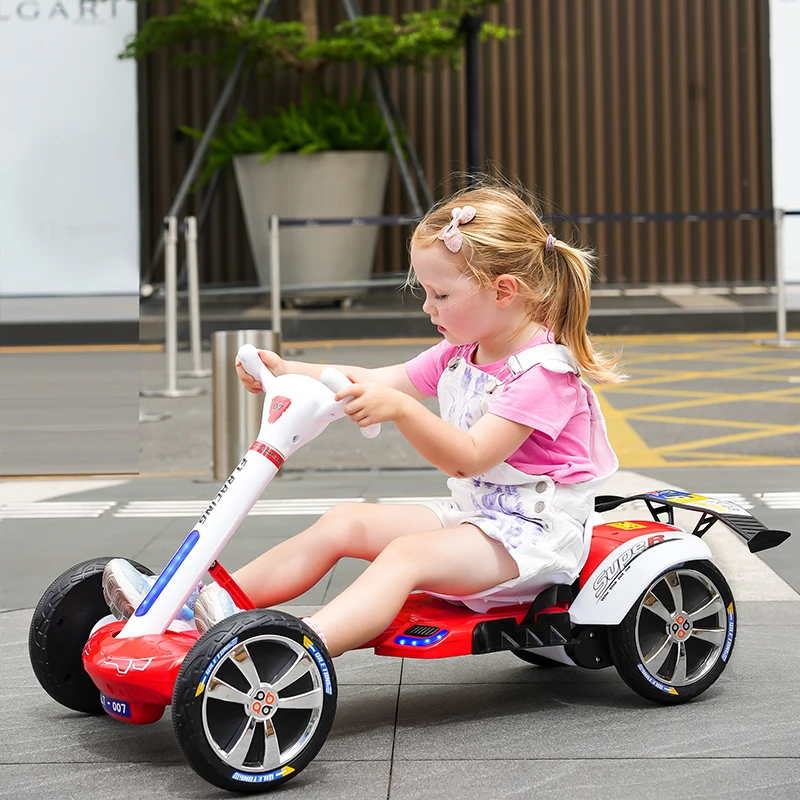 China Wholesale Red Four Wheeler UTV Electric Pedal Go Kart Racing Karting for Kids and Adults