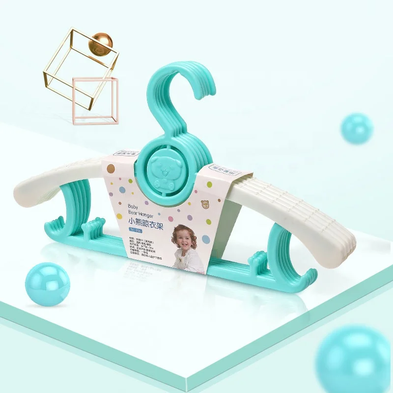 5pcs/set Adjustable Kids Clothes Hangers Plastic Telescopic Non-Slip Baby Children Clothing Hanger