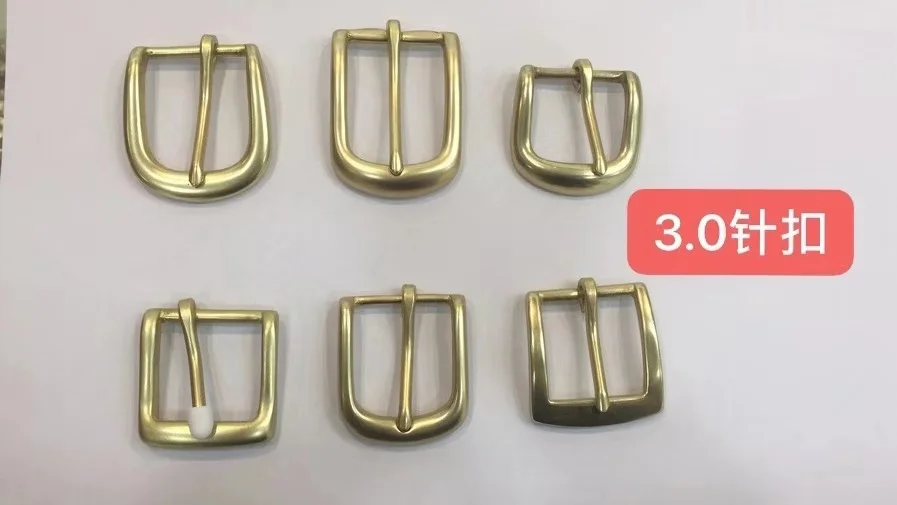 New style customizable solid brass buckle for men and women