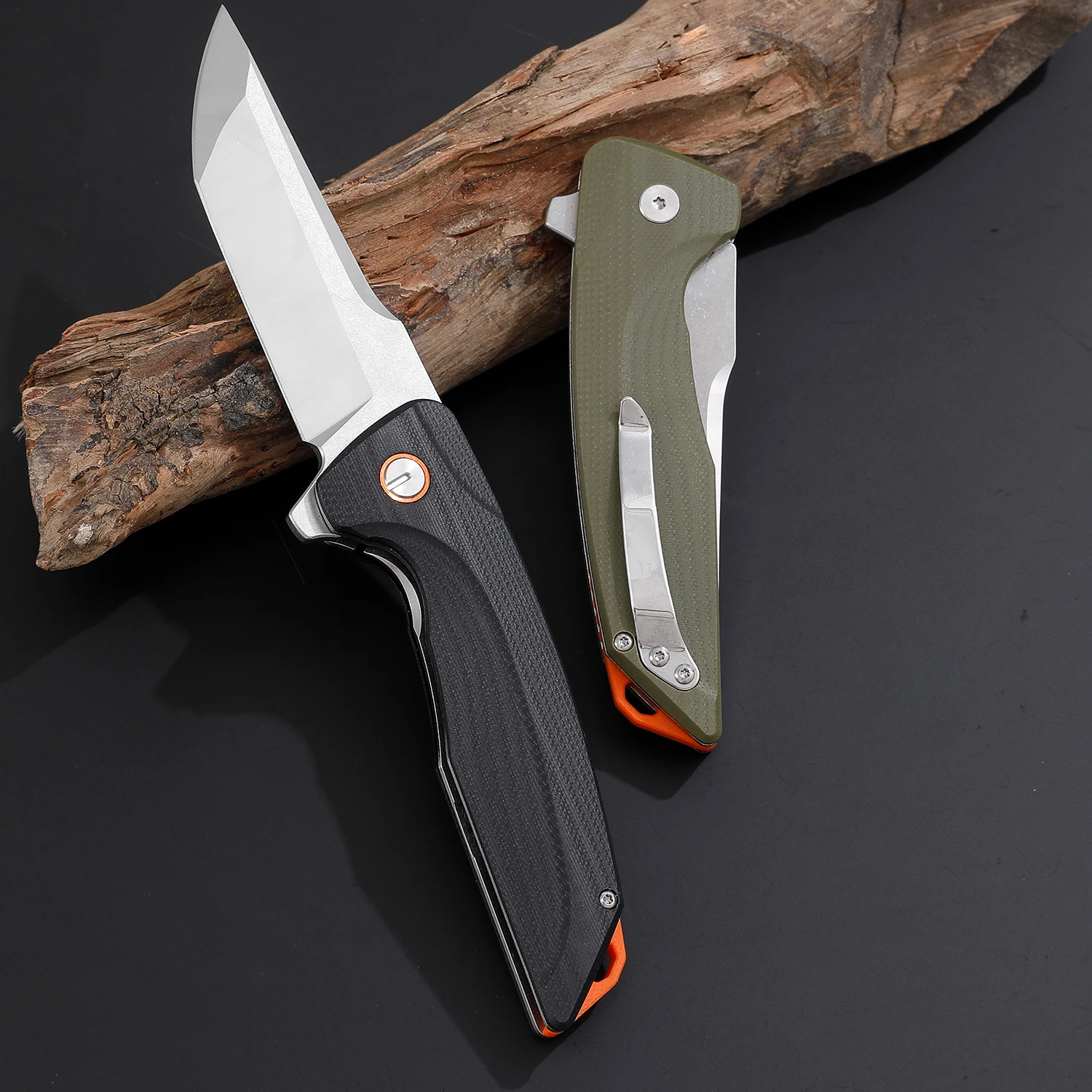 New Fashion Outdoor EDC  8Cr14Mov Survival Folding Hunting Camping Pocket Knife With G10 Handle