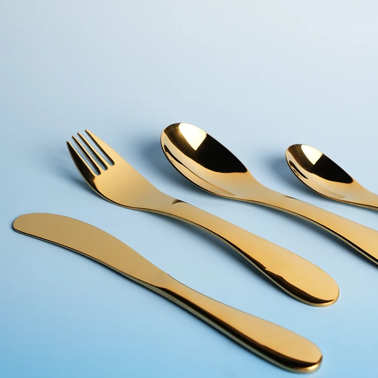 Children Good Quality Gift Set Cute Feeding Fork Spoon Stainless Steel Kids Cutlery for