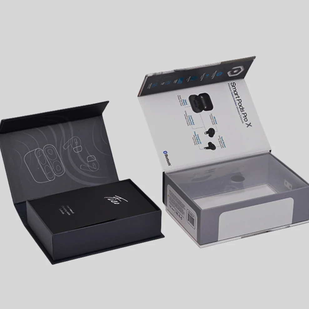 Becan Folding Flip Magnetic Book Shape Box Gift Packaging Box Cardboard Paper Box Packing For Skincare Products Tea Gifts