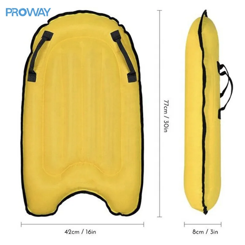 Factory Custom LOGO Beach Surfing Body Board Swimming Floating Mat Inflatable Surfing Board with Handles