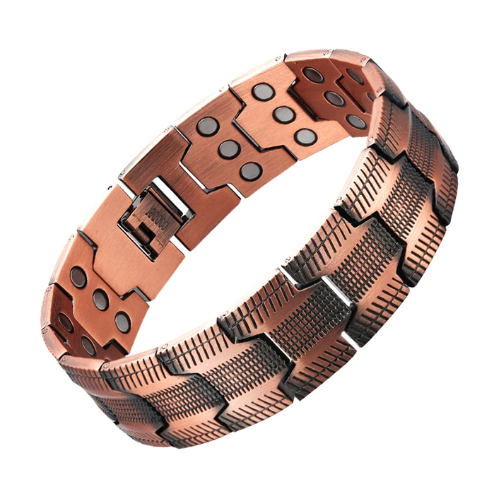 Top Factory Fashion Health Magnetic Bracelet Wholesale Heavy Magnetic Pure Copper Bracelets For Men