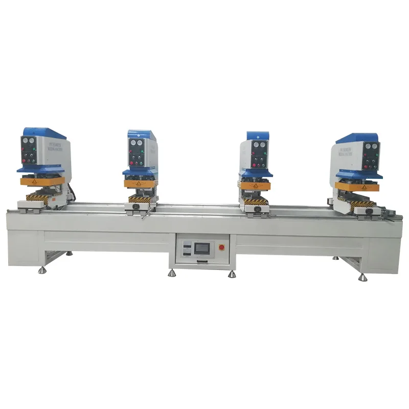 Seamless four head welding machine for white and colored UPVC window door welding