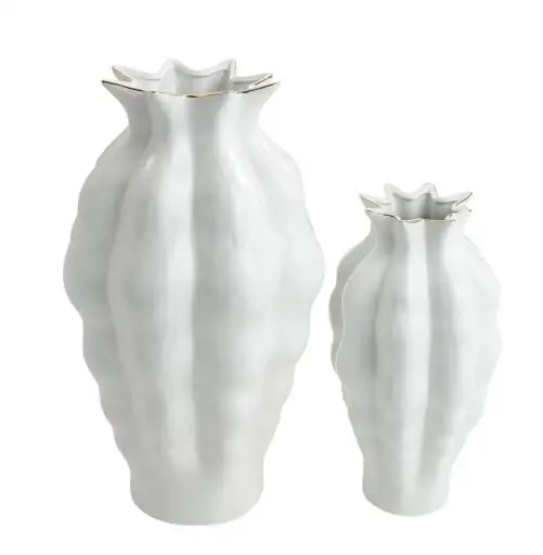 New Design Big Decorative Ceramic Vases for Home Decoration Silver Vase