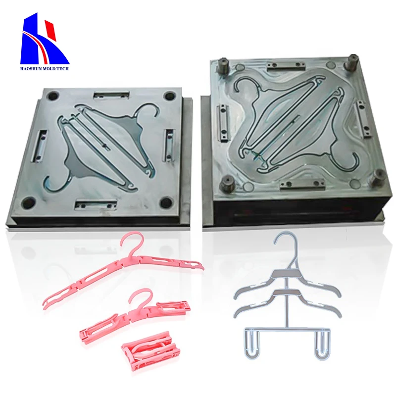 Customized One-Stop Service ABS Hanger Mold Design and Making  Injection Parts Over molding for Plastic Clothes Stand
