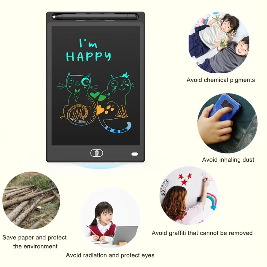 Kids Digital Electronic Drawing Boards Memo Write Drawing Pad Erasable Writing Tablet Doodle Memo Pad For Kids