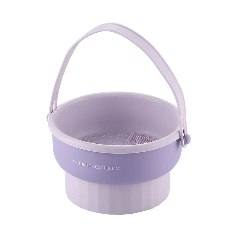 New Design Foldable Makeup Brush Cleaner And Dryer Cup Silicone Makeup Brush Cleaner Bowl Cosmetic Brush Holder