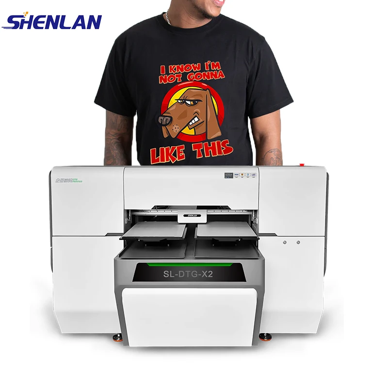 Clothes pants denim hoodie canvas bag Automatic 9 colors printer ink Four i3200 printhead direct to garment dtg printer