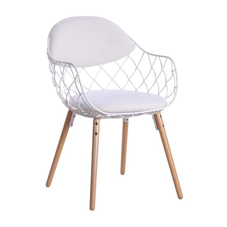 Free Sample Larsen Lounge Room French Style Gray Wrap Iron Round Royal Stainless Steel Set Pvc Dining Chair Of 10