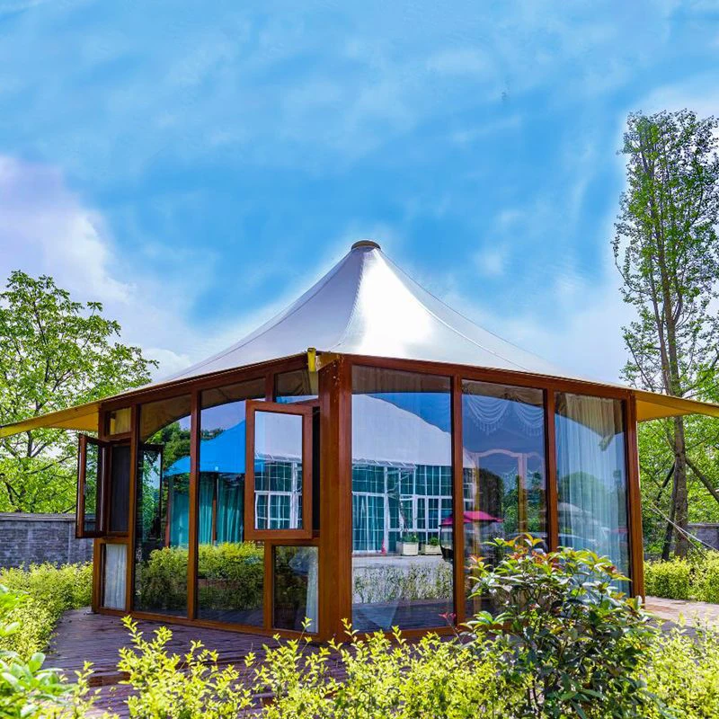 360 Degree Events Hotel Waterproof UV Resistance Glamping Igloo Geodesic Domes House Dome Tent