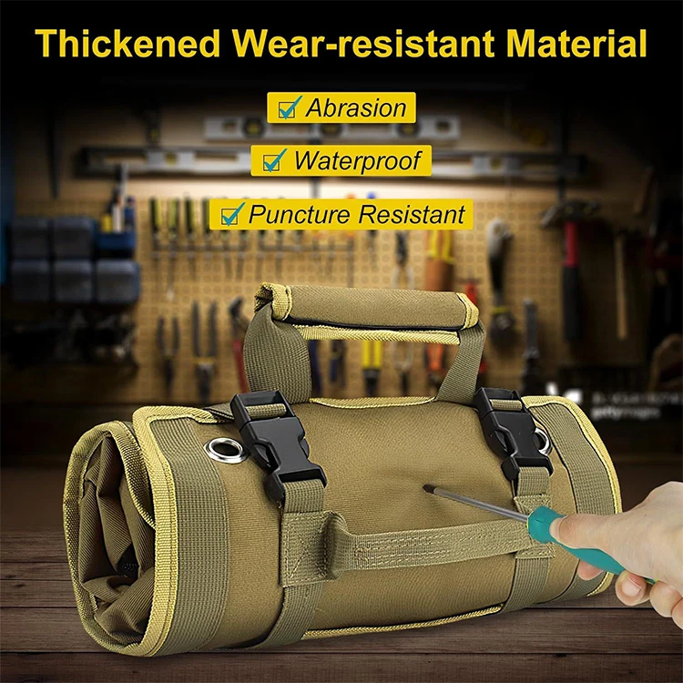 New Design Multi Pockets Tool Organizer Electrician Roll Up Tool Bags for Men