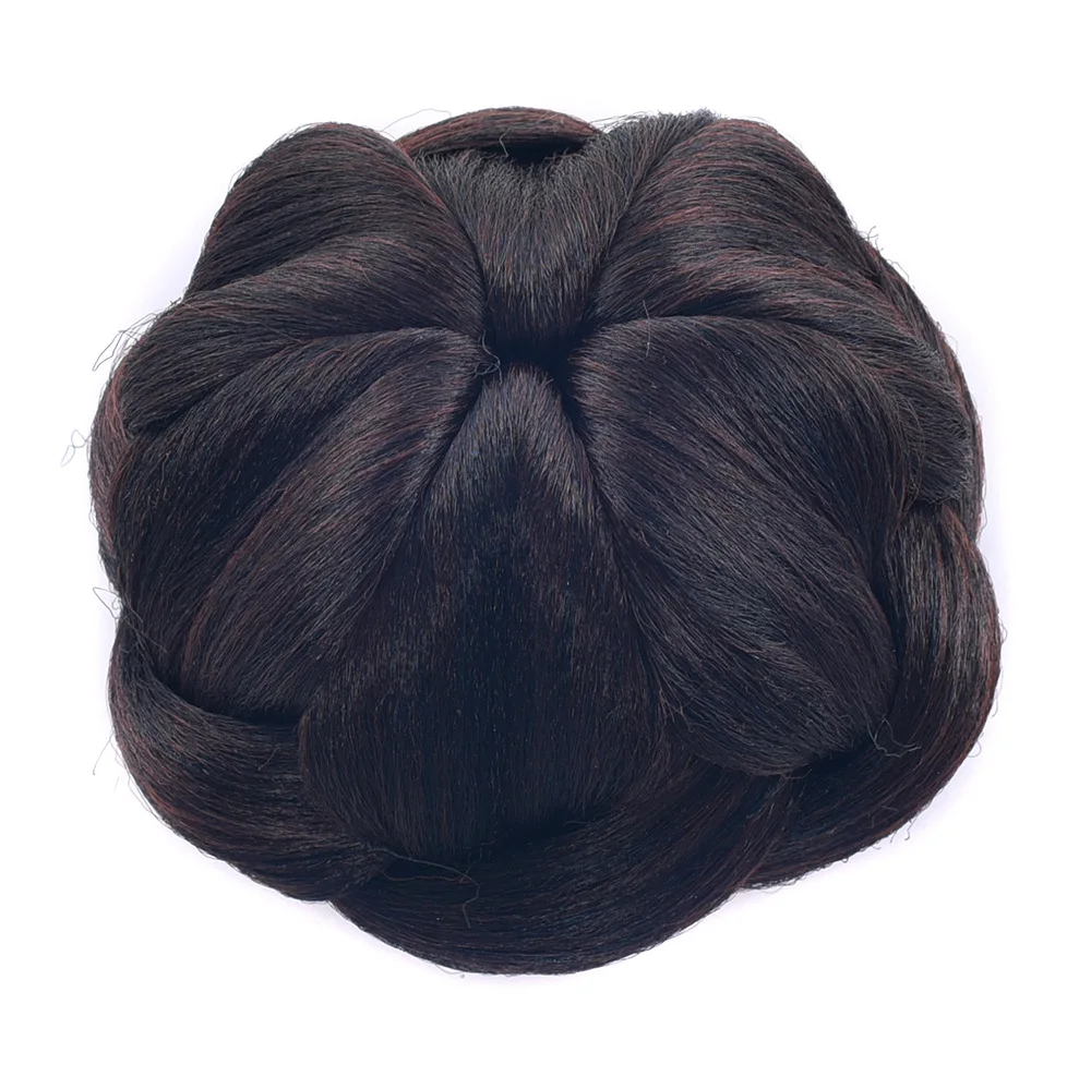 America European women fashion headpiece headwear donut chignon clip in wedding bride hair buns accessories