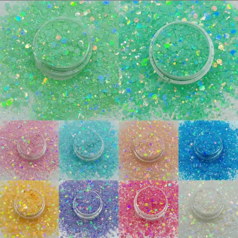 Series Mixed Chunky Holographic Glitter Colors for Art Crafts, Nail Body Face Eye, Epoxy Resin and Slime Tumbler Jewelry Making