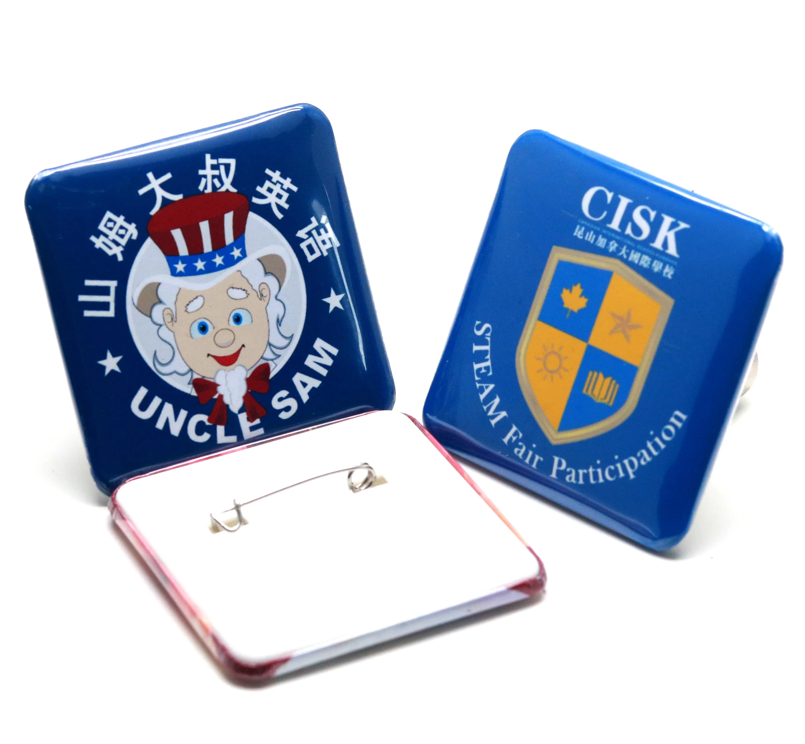 Сделай Сам изготовление кнопок 55*55 мм квадратная кнопка значок материал компоненты без