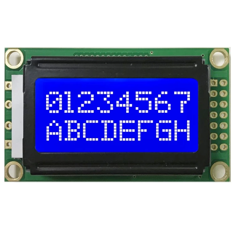 Small Character Display 8x2 Character LCD Display Blue Color 8x2 Character LCD Modules