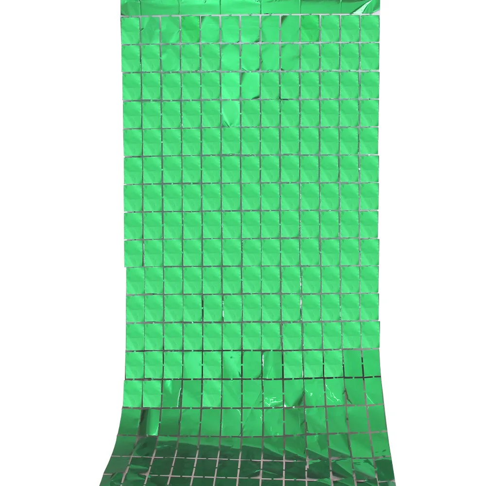 Foil Fringe Square Curtain Party Decorations Square Curtain Photo Backdrop Props Suitable for Birthday Party