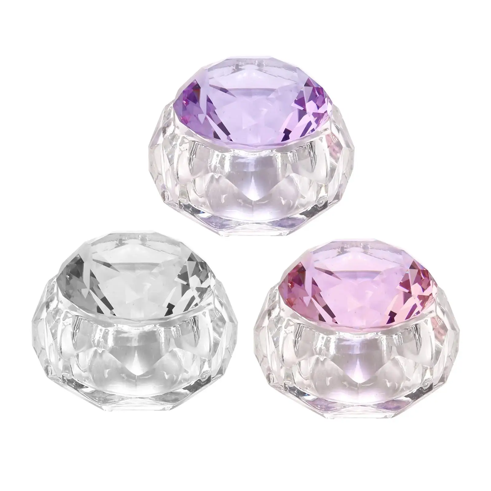 Crystal Acrylic Liquid Dish Dappen Dish Glass Cup with Lid Bowl for Powder Monomer Nail Art Tool Kit Manicure Styling Tools
