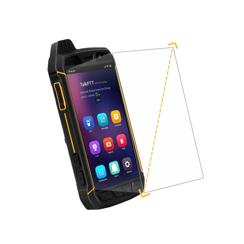 4 inch large screen Zello  POC 2 way radio talkie walkie 4G WIFI  GPRS Android 9.0 OS  long range walkie talkie