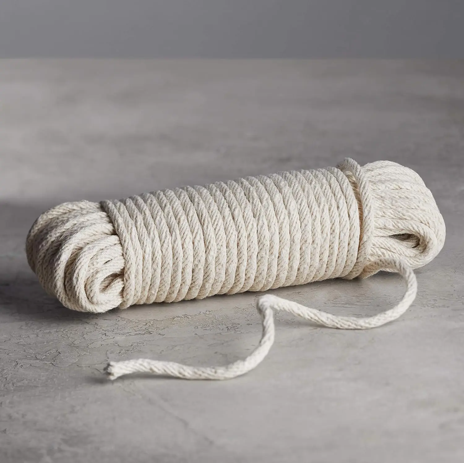 White Cotton Rope Natural Nautical Rope for Crafts, Decorations, Basket Making, Plant Hangers