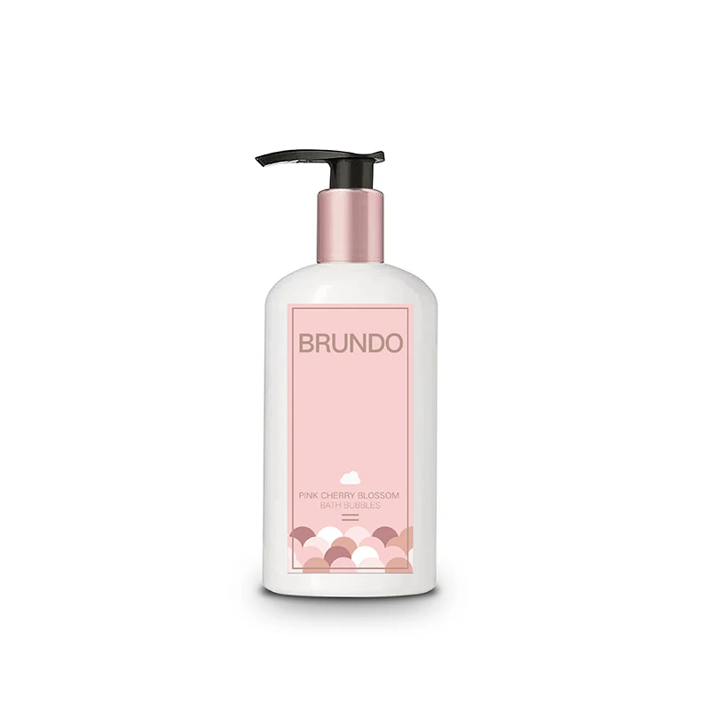 
Brundo Factory price organic perfumes pink cherry blossom bath bubbles shower gel 