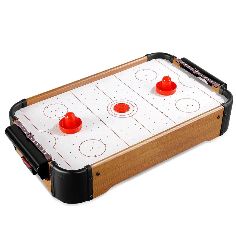 Hot Selling Indoor Mini Wooden Electric Air Hockey Tabletop Set For Kid Gift