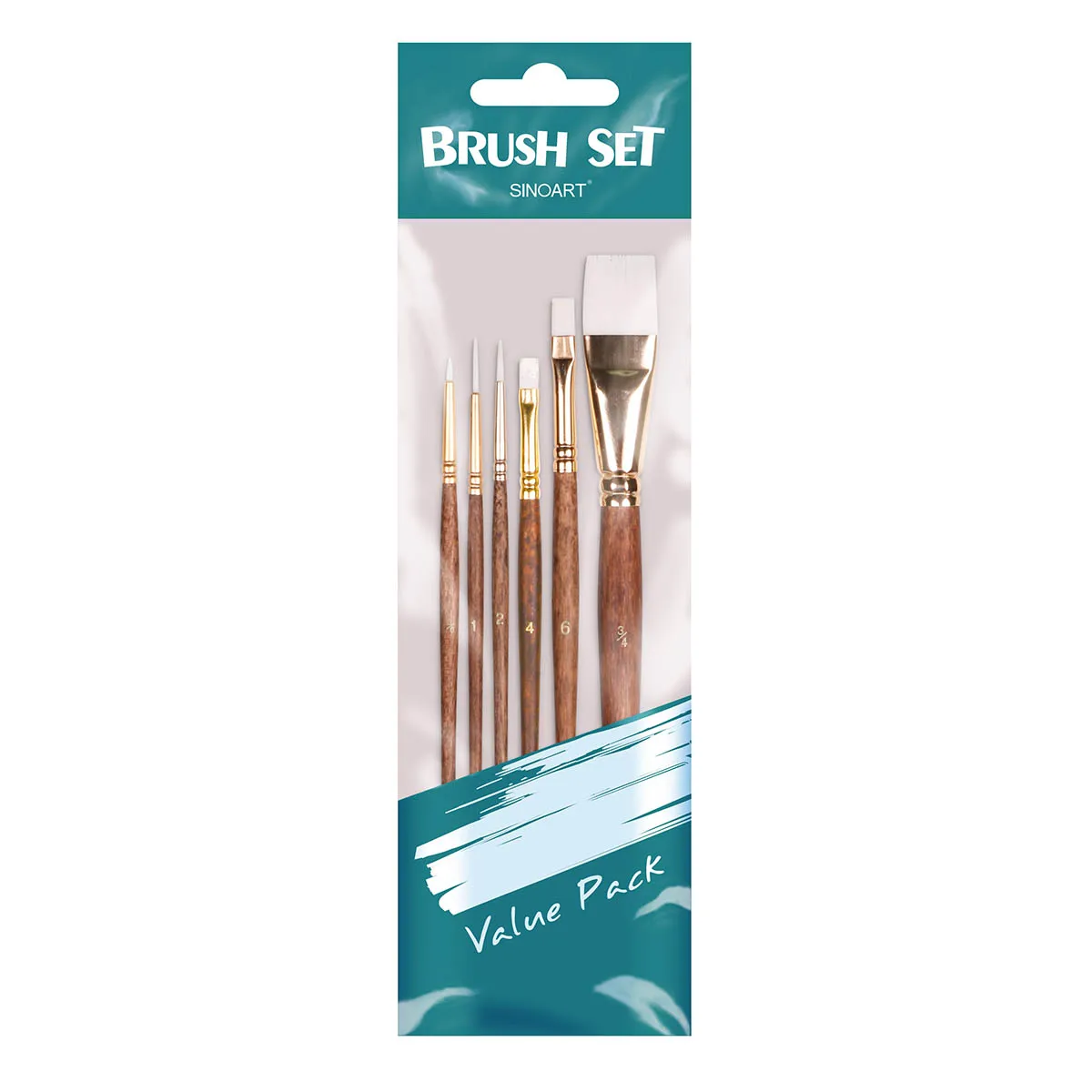 Premium Quality Short Handle Taklon Synthetic Art Professional Paint Artist Brushes Set