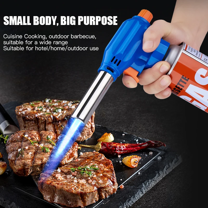 Wholesale Adjustable Flame Butane Refillable Gas Cooking Torch Burner Gas Cutting Torch Lighters Welding Kitchen Bbq Gas Torch