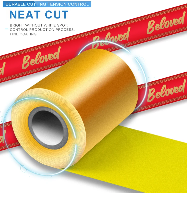 Golden Silver Foil for Satin Ribbon Printer Professional Customer Size Black  White Foil Multicolor Foil