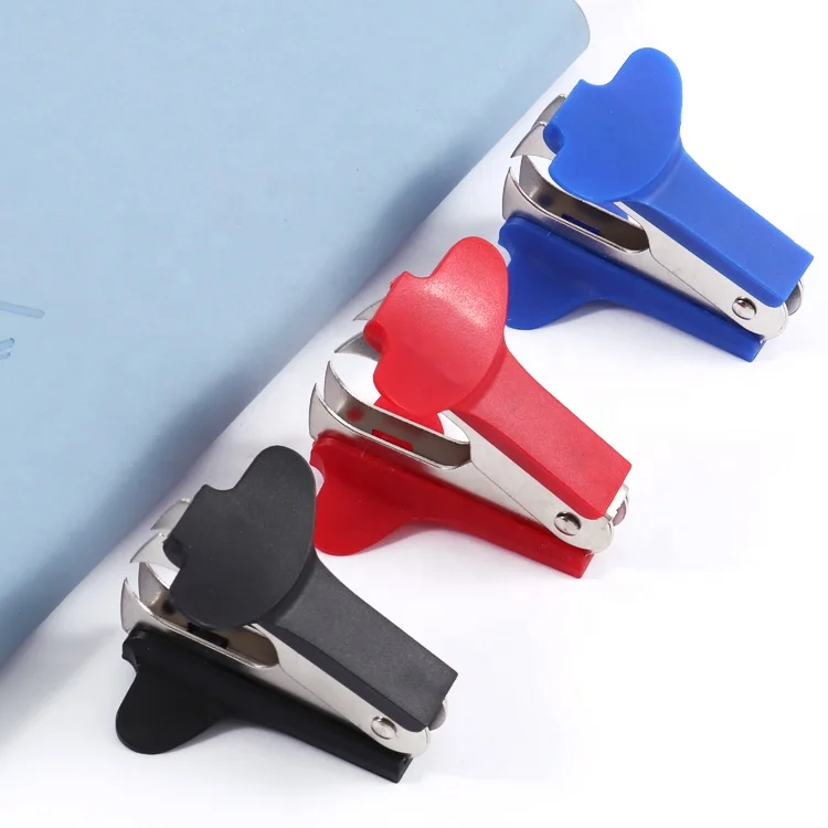 Mini Staples Remover Comfortable Extra-wide Finger Grips Heavy Duty Portable Paper Staple Remover for Removing Standard Staples